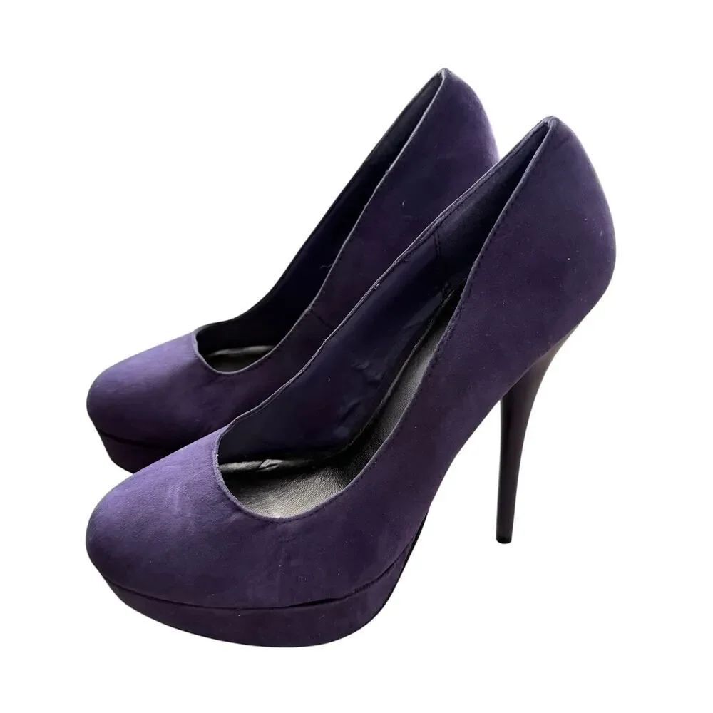 Charlotte Russe Platform High Heels Purple Pumps Womens Shoes 6 NWT